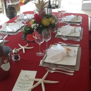 Table set on your yacht in New England