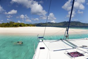 boating and snorkeling around Sandy Spit, British Virgin Islands